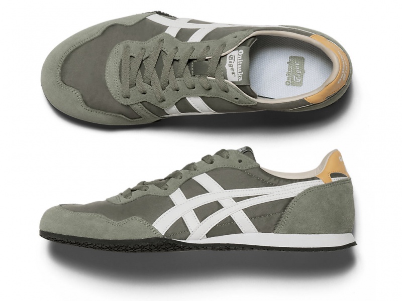 Onitsuka Tiger Serrano Schuhe Damen Olivgrün Weiß | FG5170923