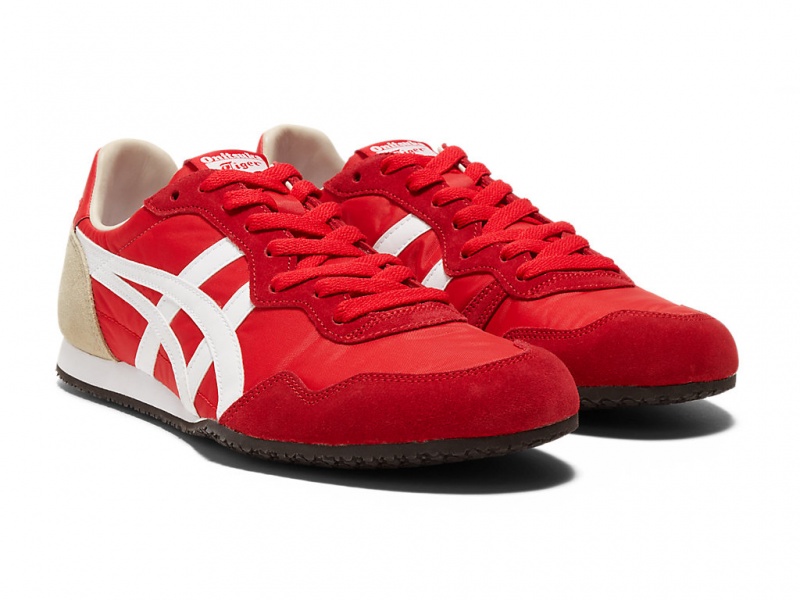 Onitsuka Tiger Serrano Schuhe Damen Rot Weiß | DF6728415