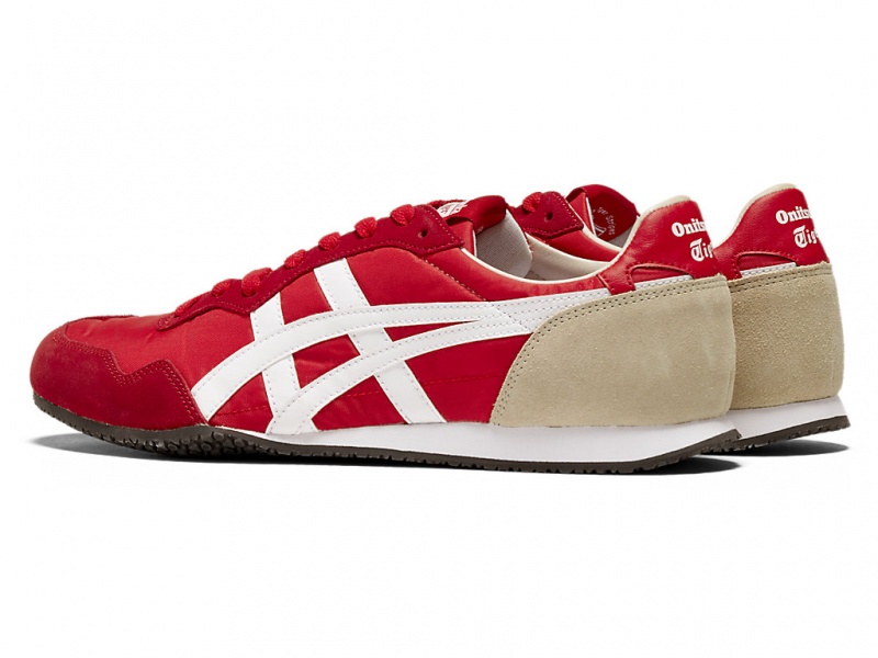 Onitsuka Tiger Serrano Schuhe Damen Rot Weiß | DF6728415