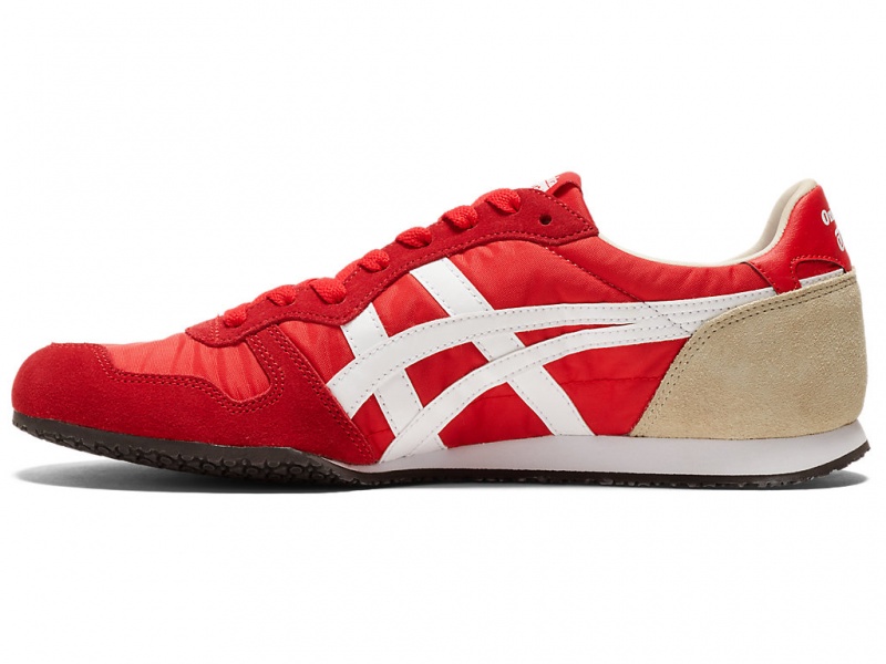 Onitsuka Tiger Serrano Schuhe Damen Rot Weiß | DF6728415