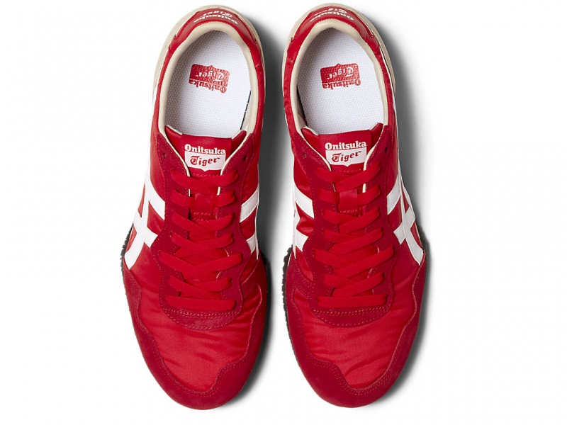 Onitsuka Tiger Serrano Schuhe Damen Rot Weiß | DF6728415