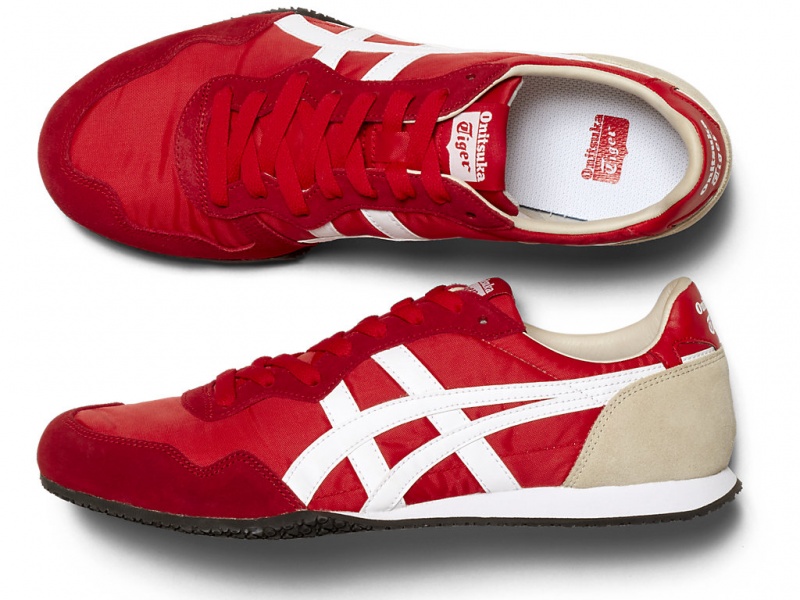 Onitsuka Tiger Serrano Schuhe Damen Rot Weiß | DF6728415