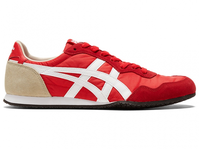 Onitsuka Tiger Serrano Schuhe Damen Rot Weiß | DF6728415