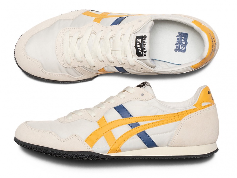 Onitsuka Tiger Serrano Schuhe Damen Weiß Gelb | UA4193750