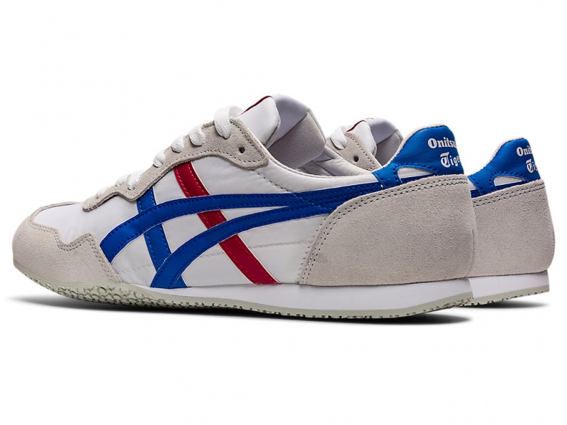 Onitsuka Tiger Serrano Schuhe Damen Weiß Blau | ZS5634087