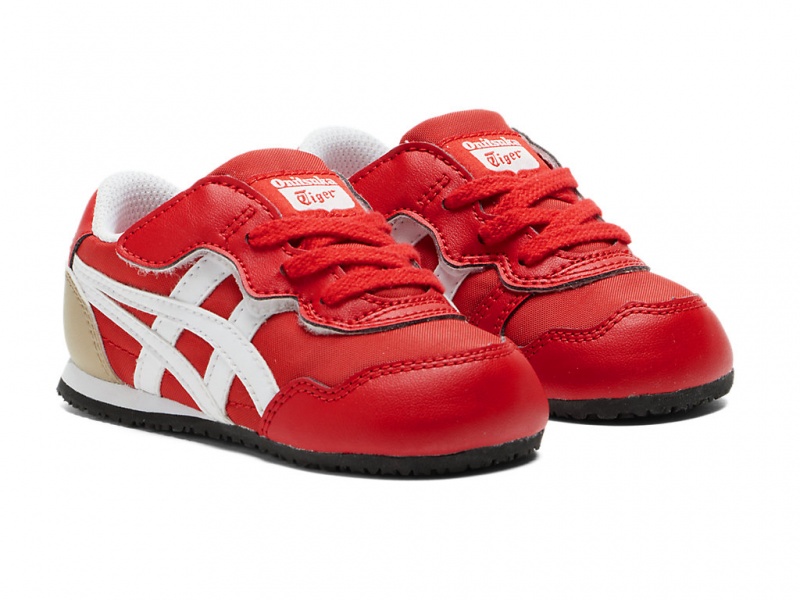 Onitsuka Tiger Serrano Schuhe Kinder Rot Weiß | ES8470621