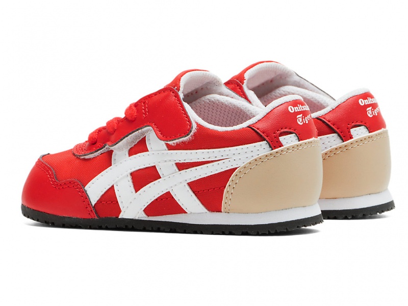 Onitsuka Tiger Serrano Schuhe Kinder Rot Weiß | ES8470621