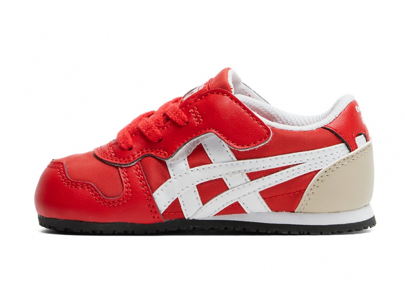 Onitsuka Tiger Serrano Schuhe Kinder Rot Weiß | ES8470621