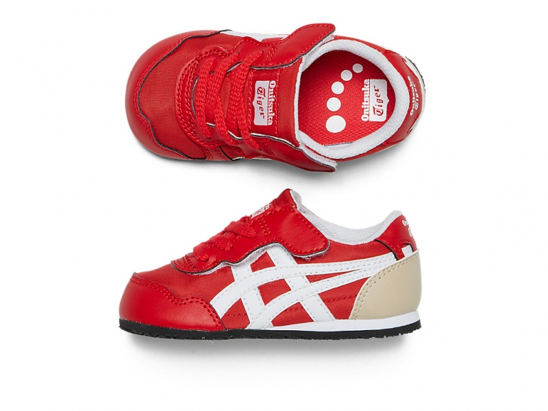 Onitsuka Tiger Serrano Schuhe Kinder Rot Weiß | ES8470621