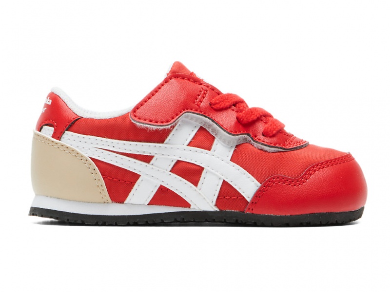 Onitsuka Tiger Serrano Schuhe Kinder Rot Weiß | ES8470621