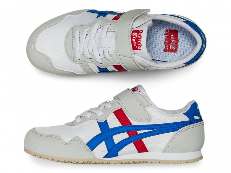 Onitsuka Tiger Serrano Schuhe Kinder Weiß Blau | FS1835279