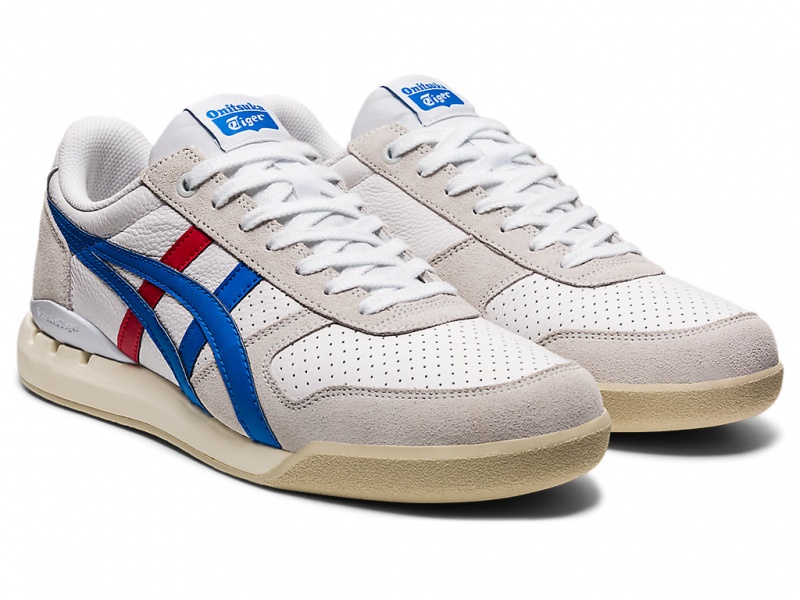 Onitsuka Tiger Ultimate 81 EX Schuhe Damen Weiß Blau | IN2605917