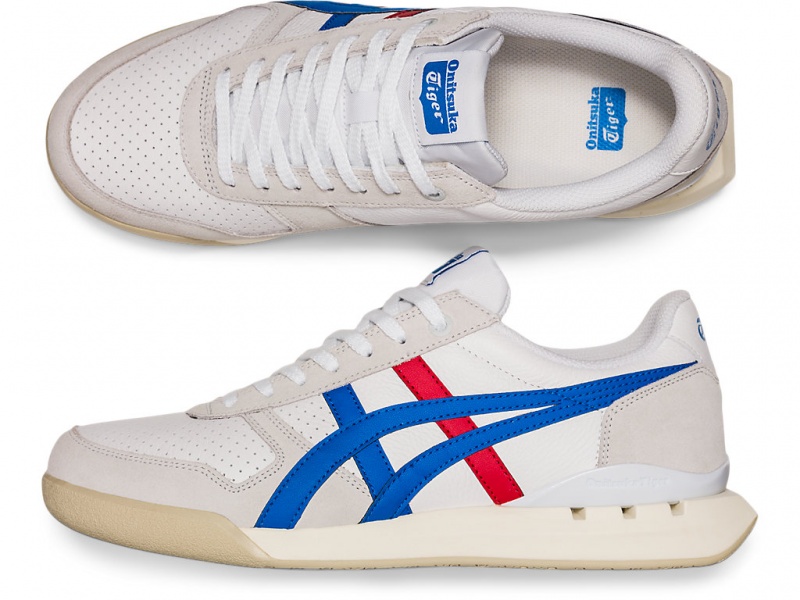 Onitsuka Tiger Ultimate 81 EX Schuhe Damen Weiß Blau | IN2605917