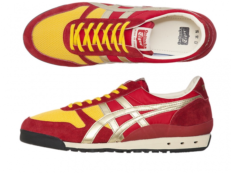 Onitsuka Tiger Ultimate 81 NM Schuhe Damen Rot Gold | BO4865903