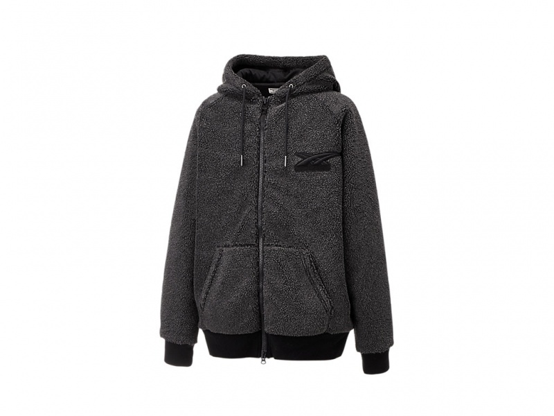 Onitsuka Tiger Zip-Up Hoodie Kleidung Herren Schwarz | IQ4836290