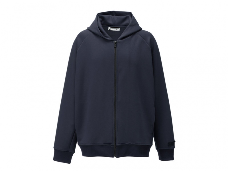 Onitsuka Tiger Zip Up Hoodie Kleidung Damen Navy | DX1369247