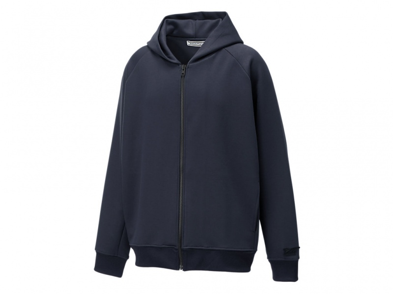 Onitsuka Tiger Zip Up Hoodie Kleidung Damen Navy | DX1369247